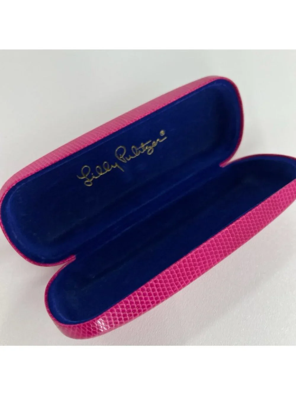 Lilly Pulitzer Havana Cat Eye Sunglasses Womens Gradient Lenses Case Blue Marble